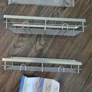 UAMECTOR Set of Two Chrome Wire Shelves for Bathroom/Shower NWOT